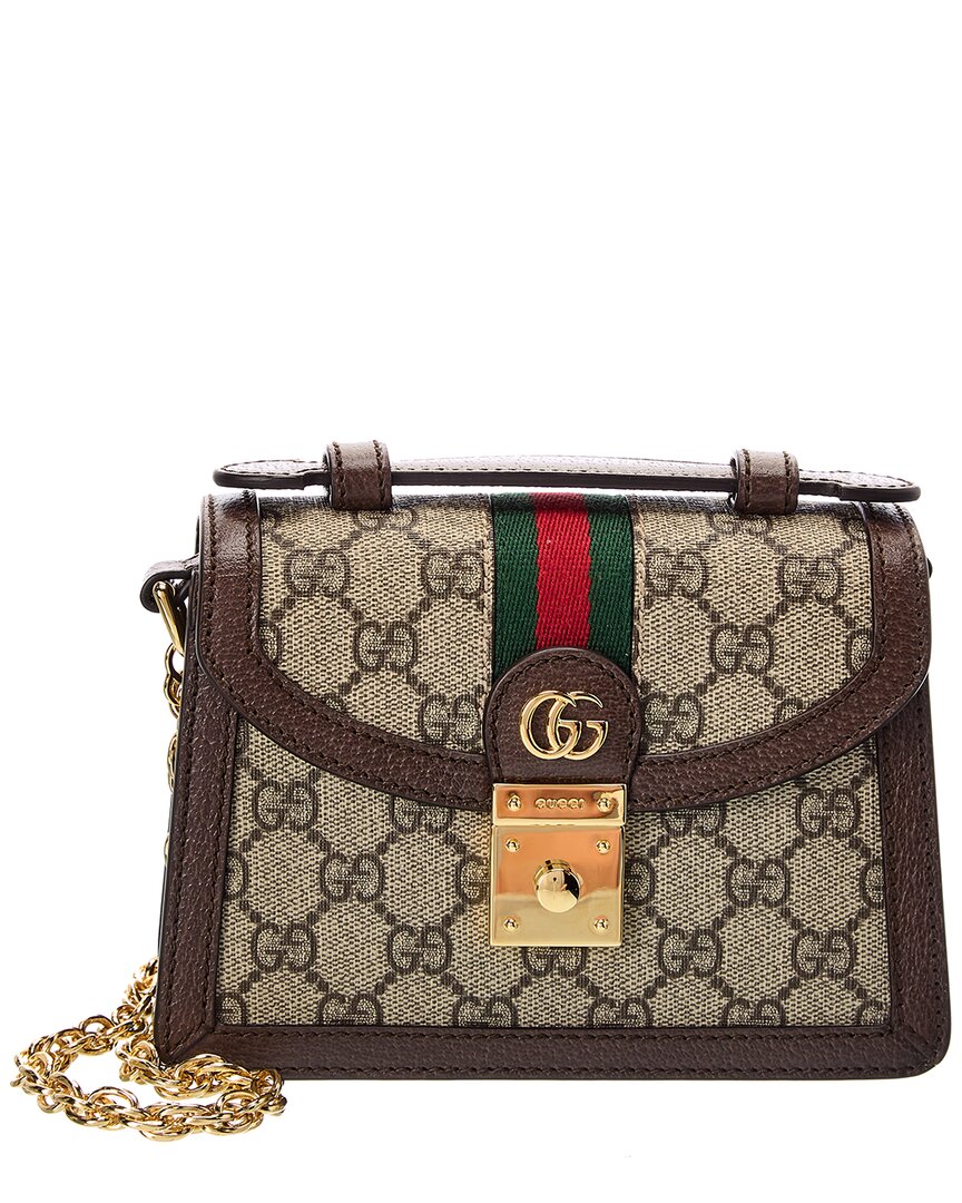 Luxury Gucci Trending 2025 Ophidia Mini GG Supreme Canvas & Leather Shoulder Bag