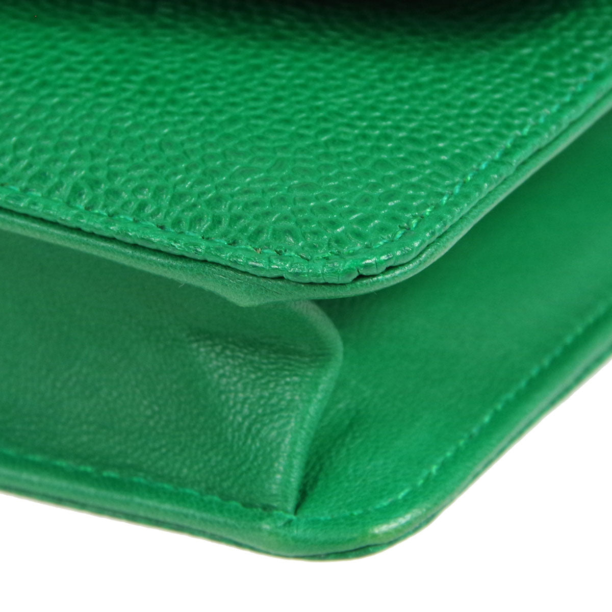 Luxury Chanel * 1994-1996 Timeless WOC Wallet on Chain Green Caviar