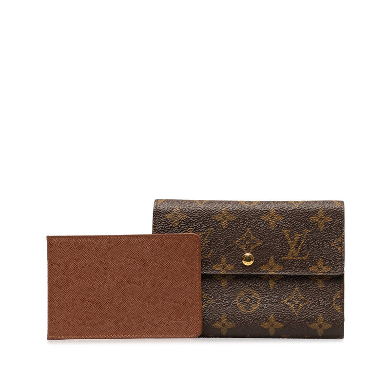 Louis Vuitton Monogram Porte Trezor Etui Papier Long Wallet M61202 Brown PVC Leather  Louis Vuitton  Trezor