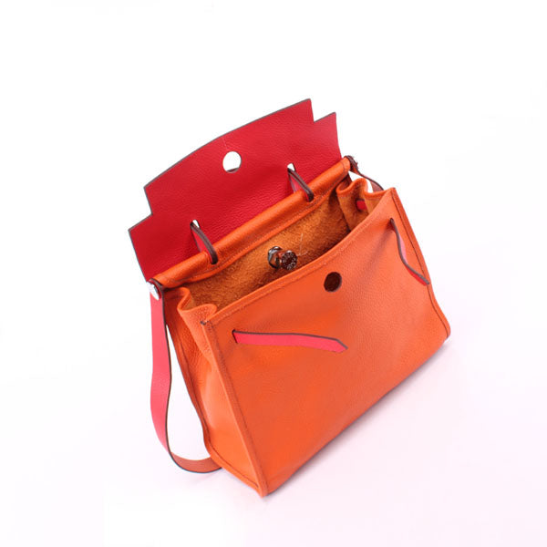 Luxury Hermes Herbag H1090 2way Orange