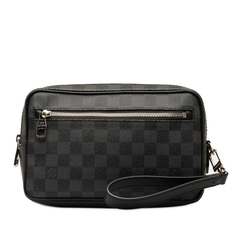 Louis Vuitton Damier Graphite Pochette Cass Second Bag Backpack N41664 Black PVC Leather  Louis Vuitton