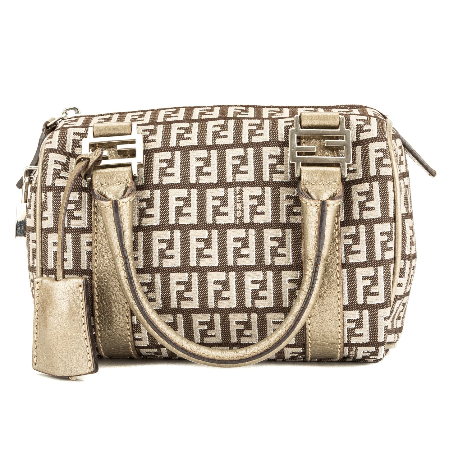 Luxury FendiZucchino Forever Bauletto Mini Boston (3912020)