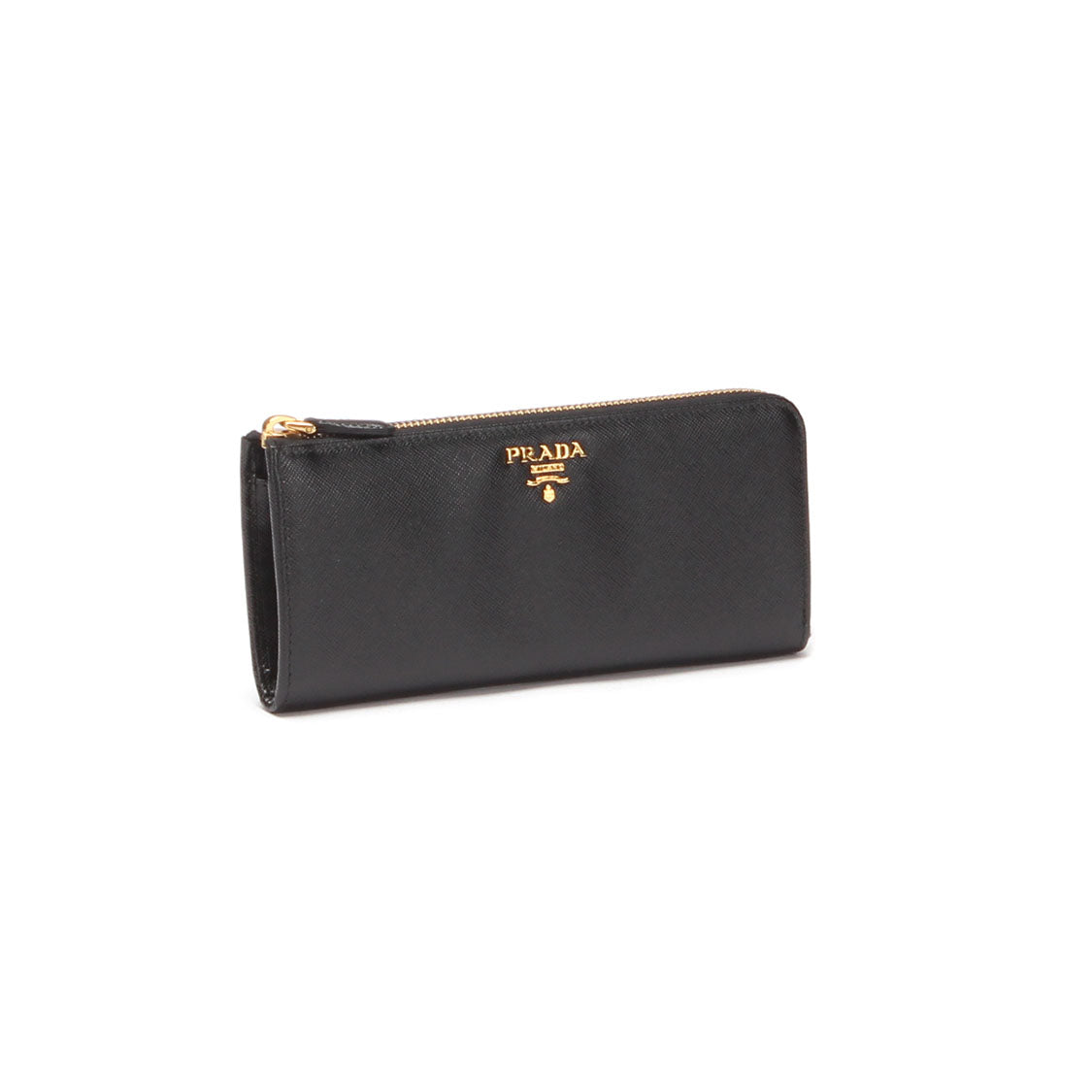 Luxury PradaSaffiano Leather Zip Around Wallet