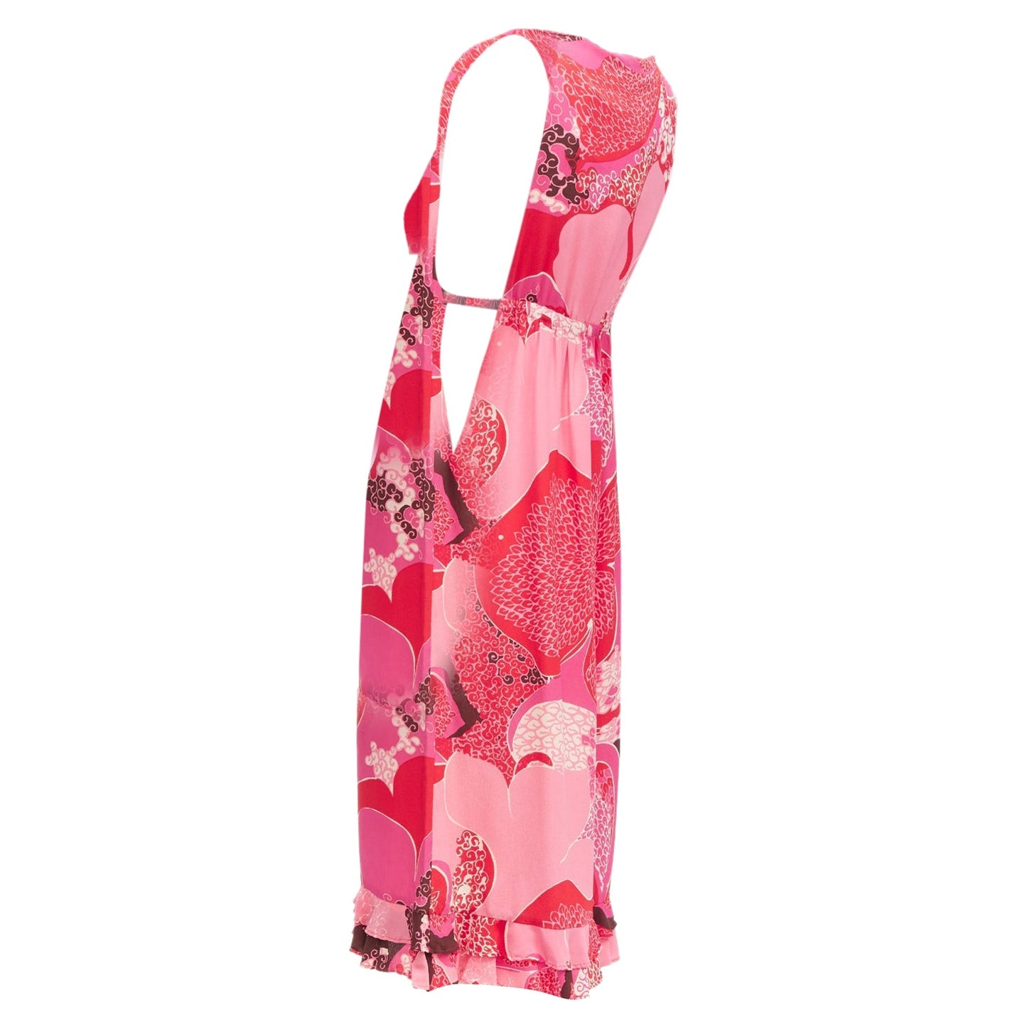 Gucci Tom Ford floral cutout leather strap dress