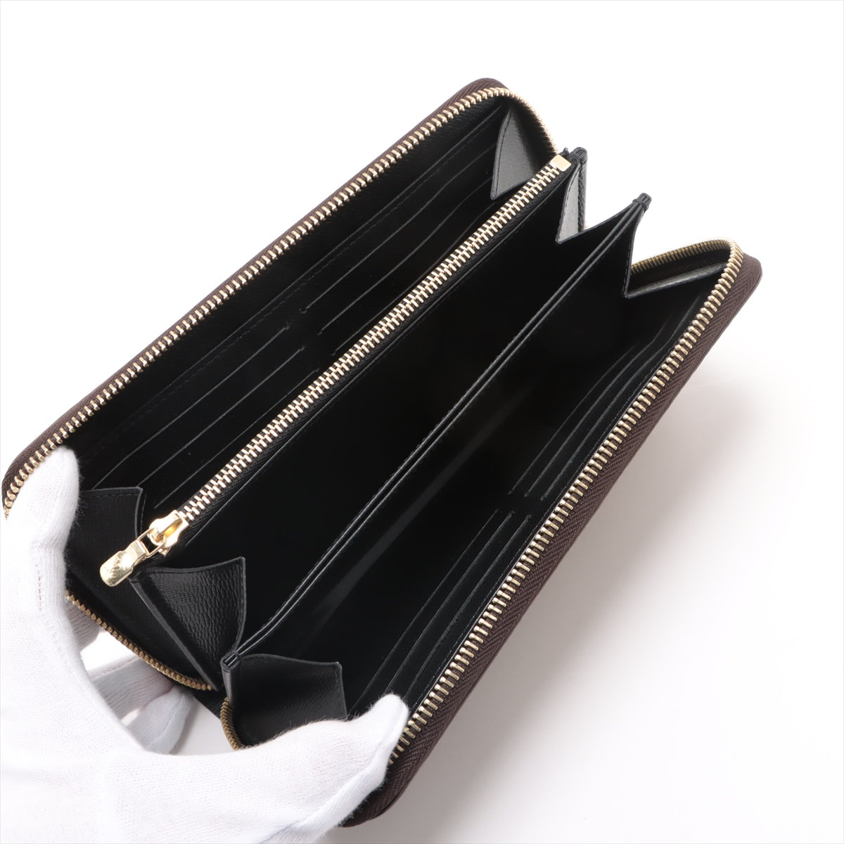 Louis Vuitton Giant Monogram Reversee Zippie Wallet M69353 Black X Brown Round Zip Wallet