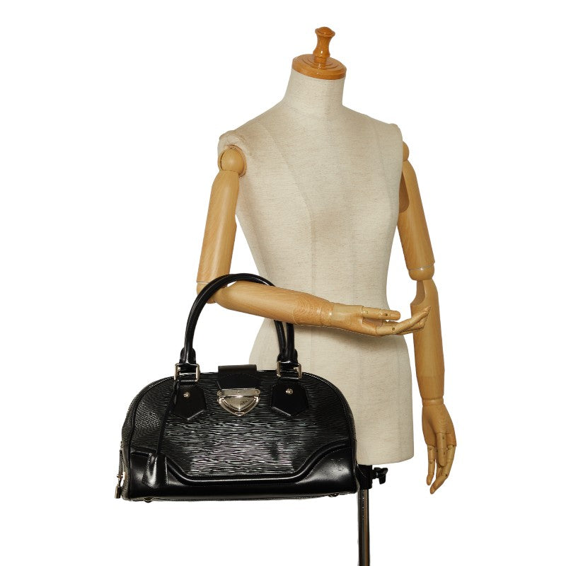 Louis Vuitton Epi Bowling Montaigne GM Handbag M59312 Noneir Black Leather  Louis Vuitton
