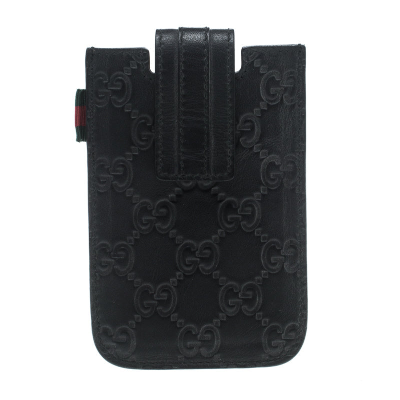 Luxury Gucci Trending 2025 Black Luxury Gucci Trending 2025ssima Leather iPhone 4/4s Case
