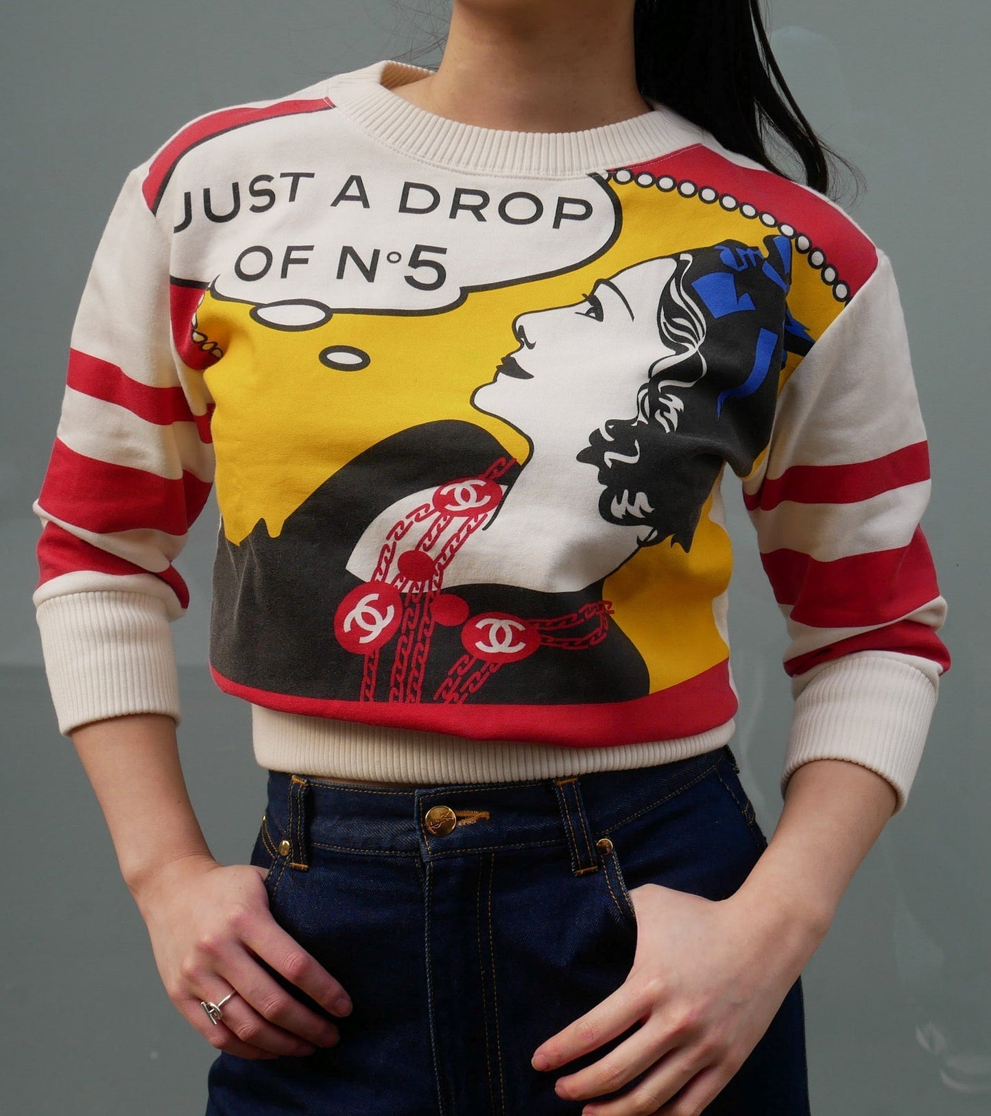 Luxury Chanel 2001 Mademoiselle print sweatshirt #36