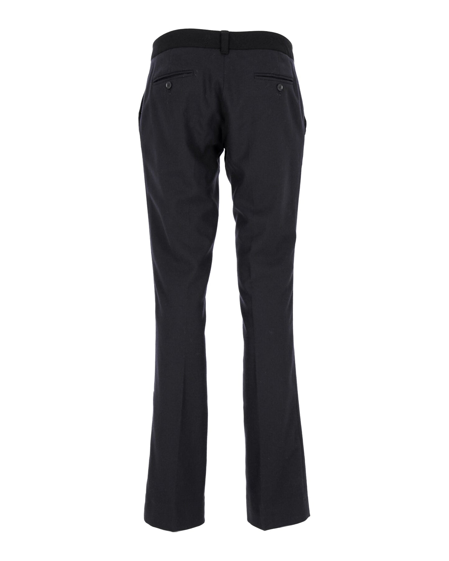 Luxury Gucci Trending 2025 Boot-Cut Trousers in Navy Blue Wool