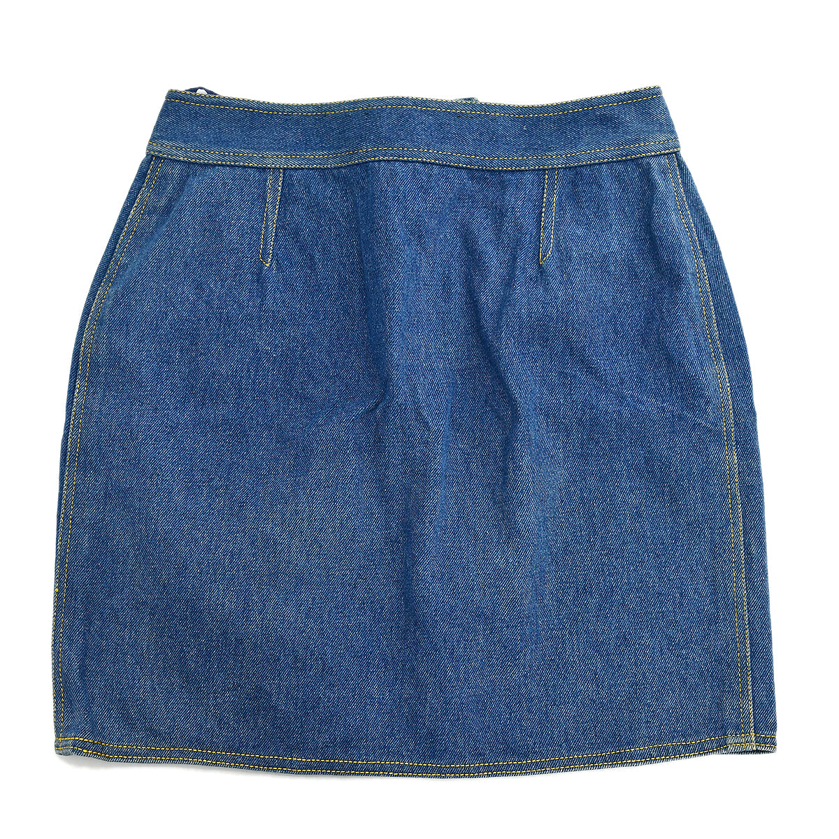 Luxury Chanel Spring 1994 CC button-embellished denim mini skirt #36