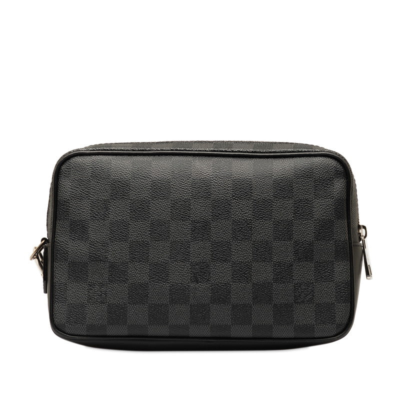 Louis Vuitton Damier Graphite Pochette Cass Second Bag Backpack N41664 Black PVC Leather  Louis Vuitton