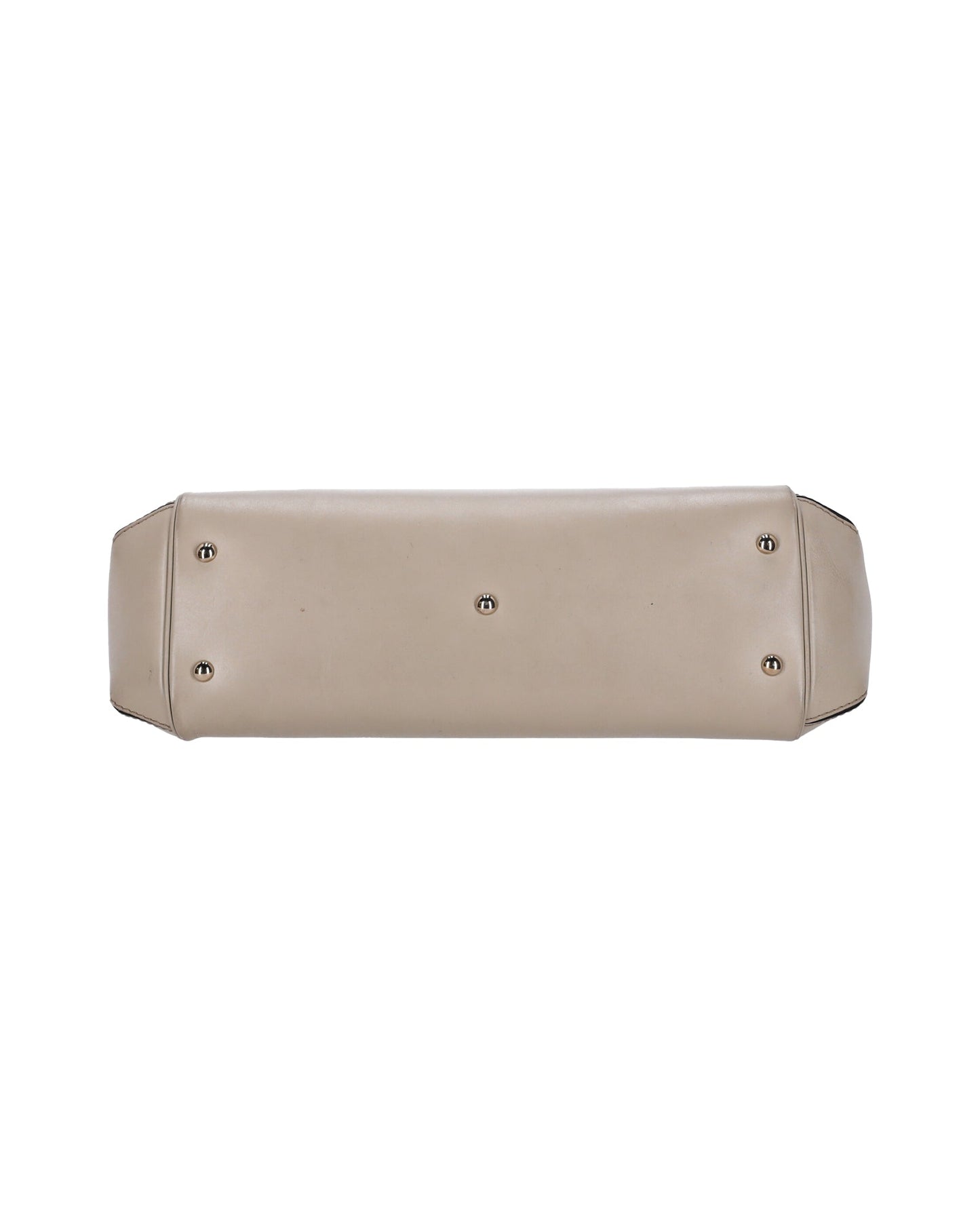 Gucci Mayfair Bow Large Top Handle Bag in Beige Canvas and White Leather