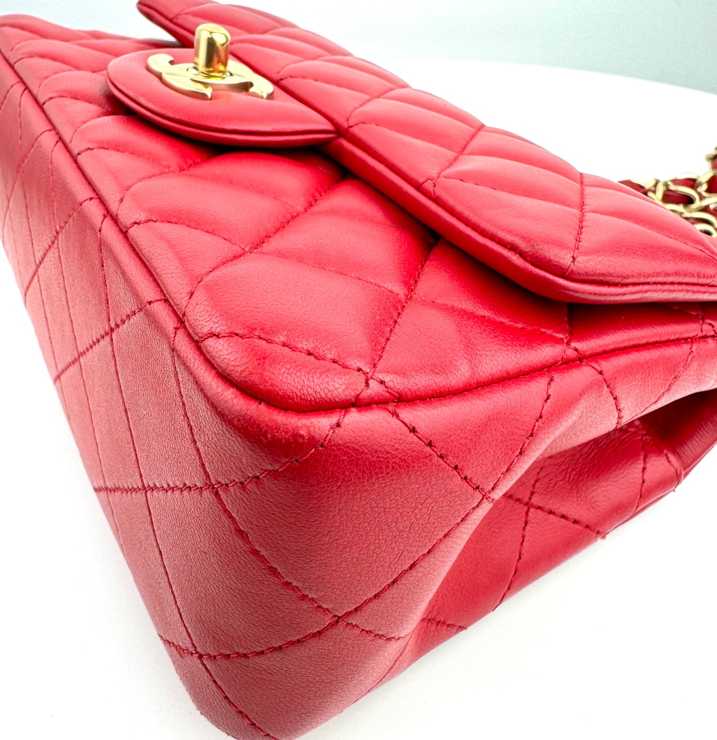 Chanel Classic Mini Flap Bag in Red