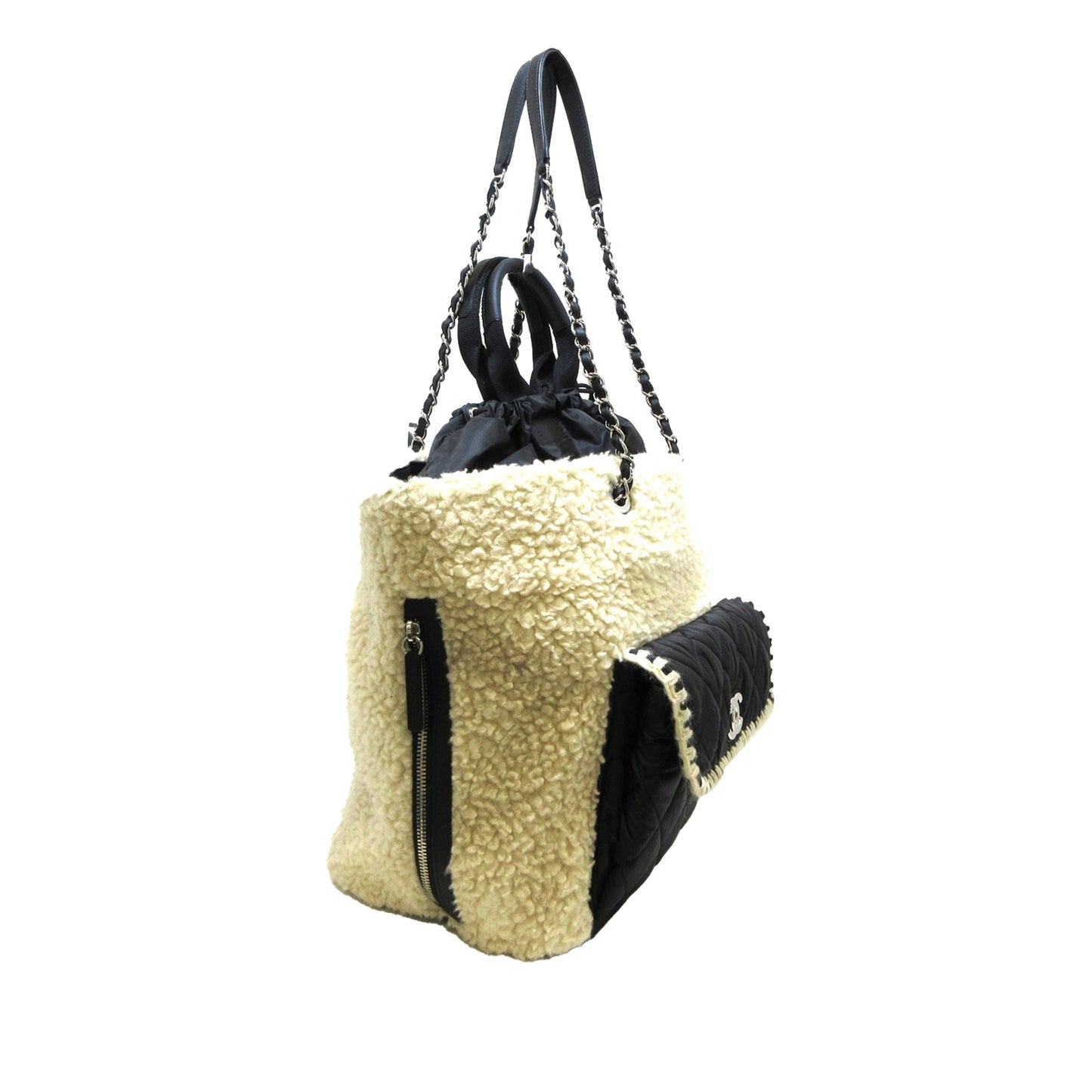 Luxury Chanel Large Coco Neige Shopping Tote Satchel