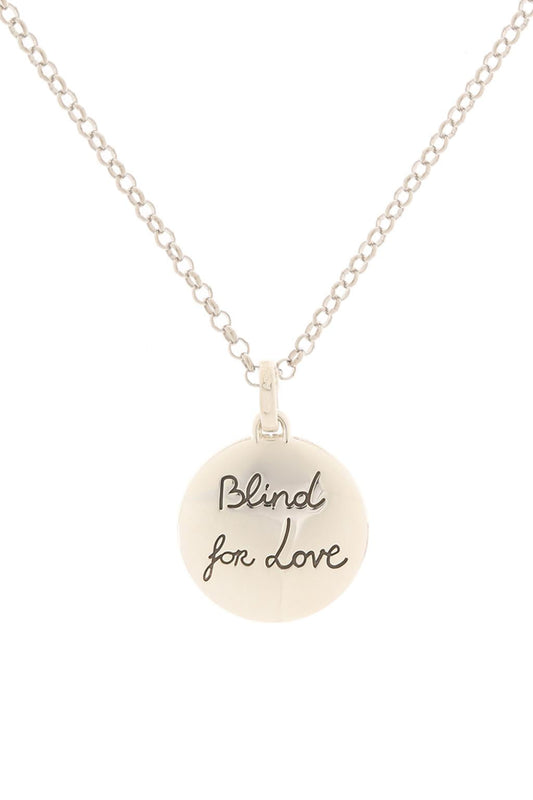 Luxury Gucci Trending 2025 Blind X Love Round Necklace in Silver