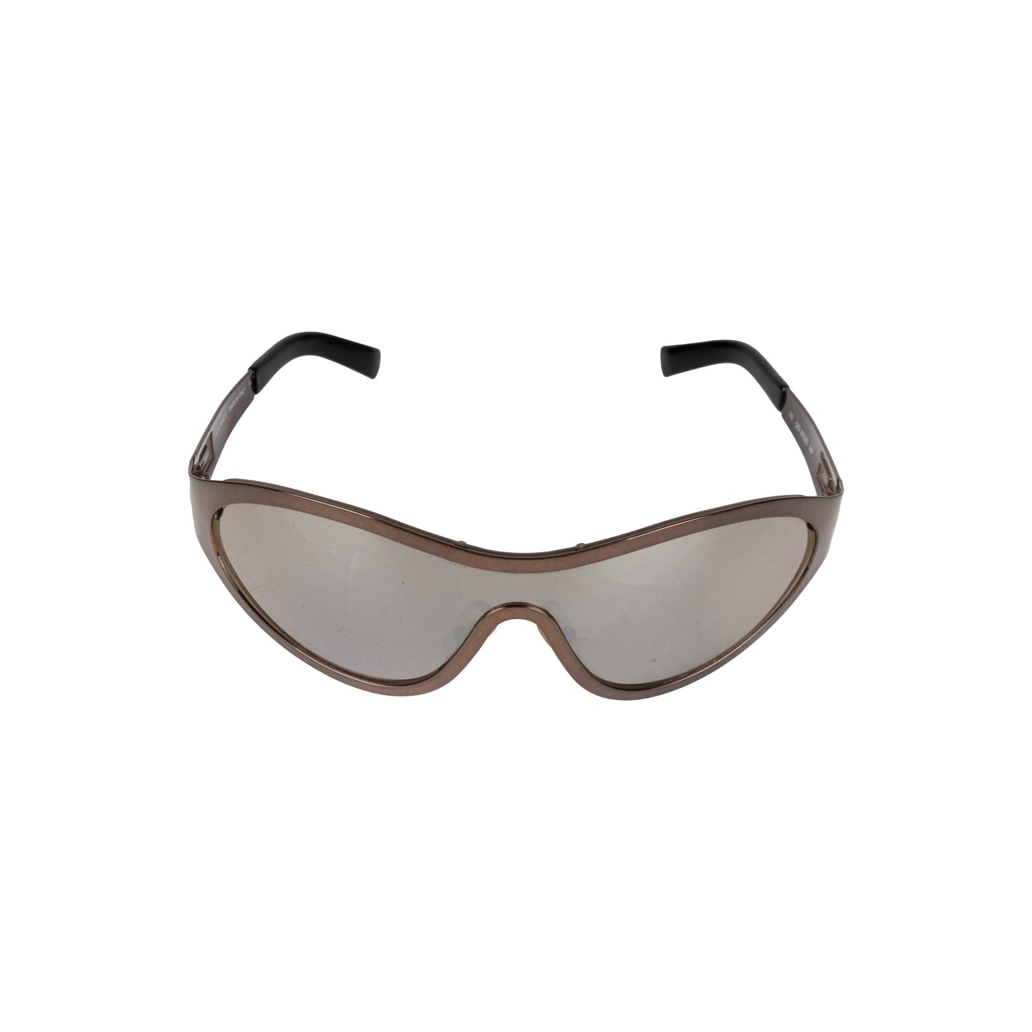 Luxury Gucci Trending 2025 Metallic Shield Sunglasses - '90s