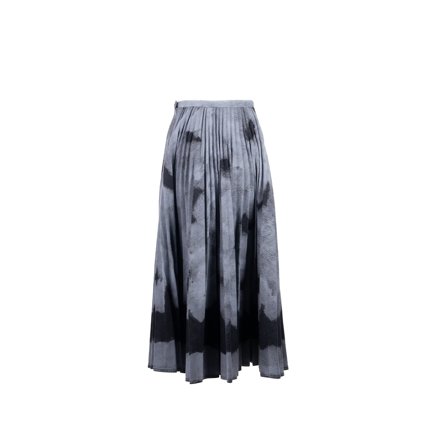 Luxury Dior size 34 Tie-dye print skirt cotton grey / black