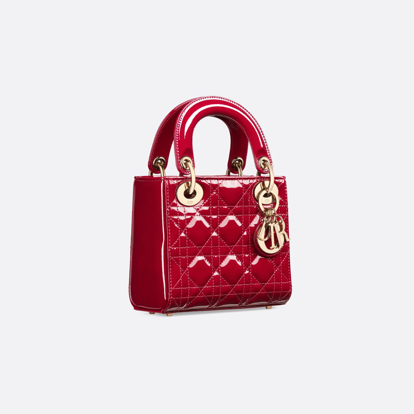 Mini Lady Luxury Dior Bag Cherry Red Patent Cannage Calfskin