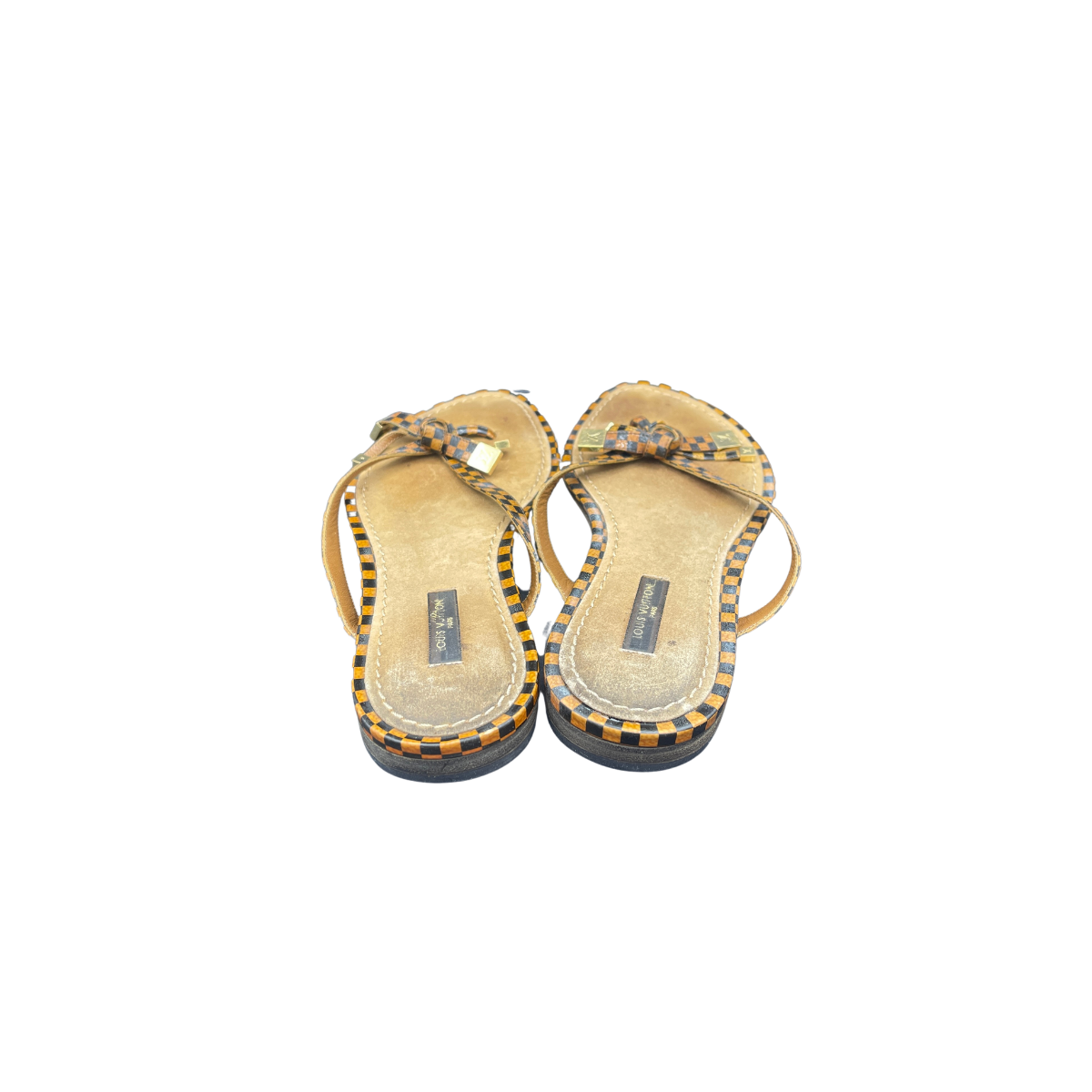 Louis Vuitton Flip Flops Checked Pattern