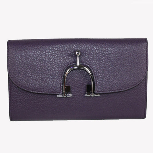 Luxury Hermes Wallet H569 Ladies Lambskin Purple