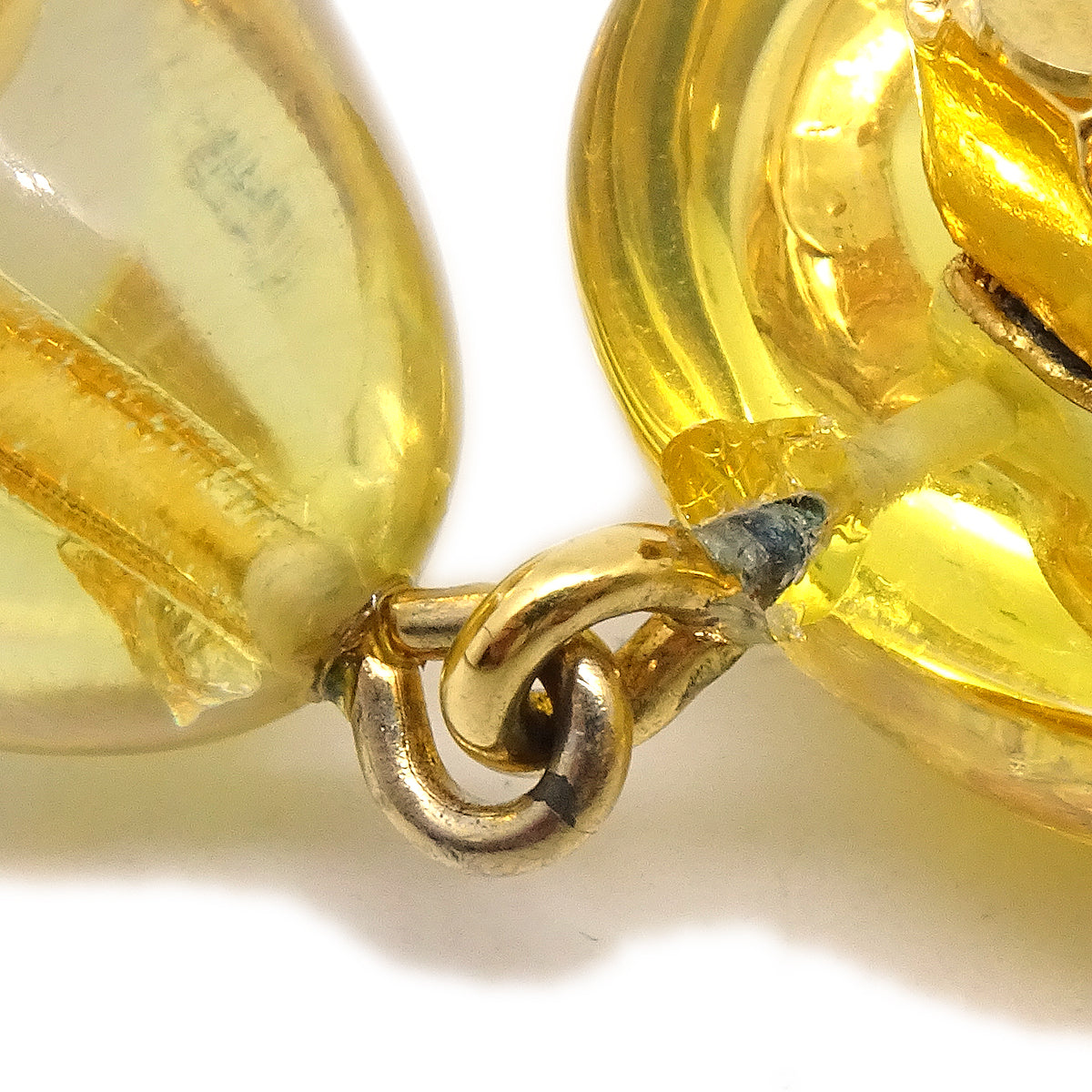Luxury Chanel Dangle Earrings Gold Clip-On 25 Yellow