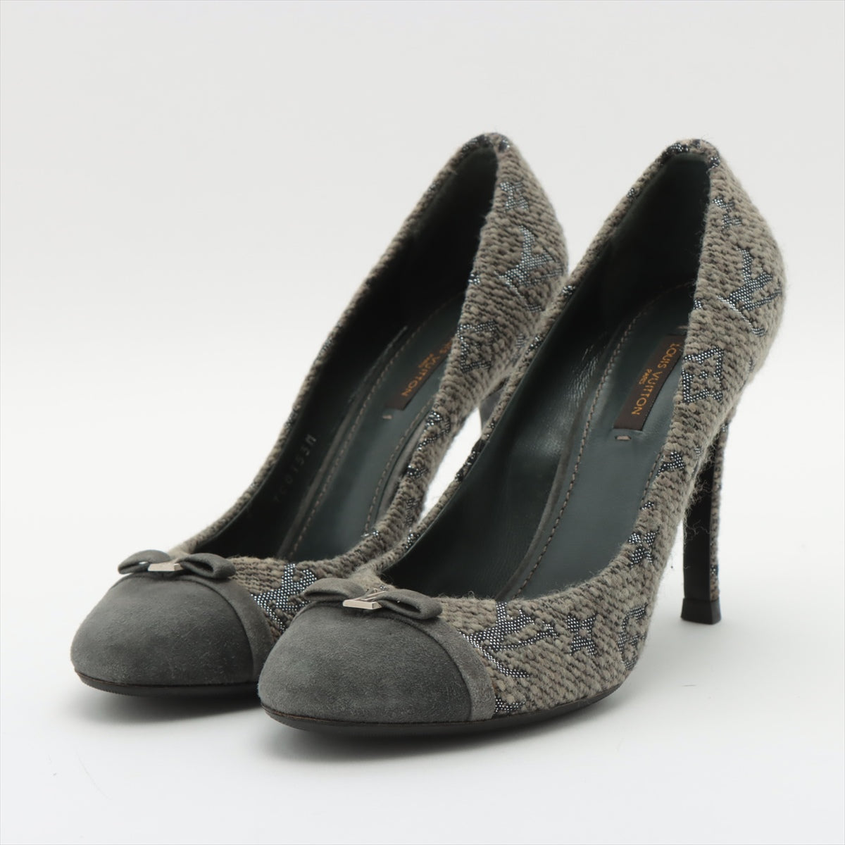 Louis Vuitton Twid Pump 38 1/2  Grey TC0153 Lift