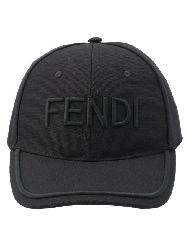 Luxury Fendi Logo Embroidery Ball Cap Black