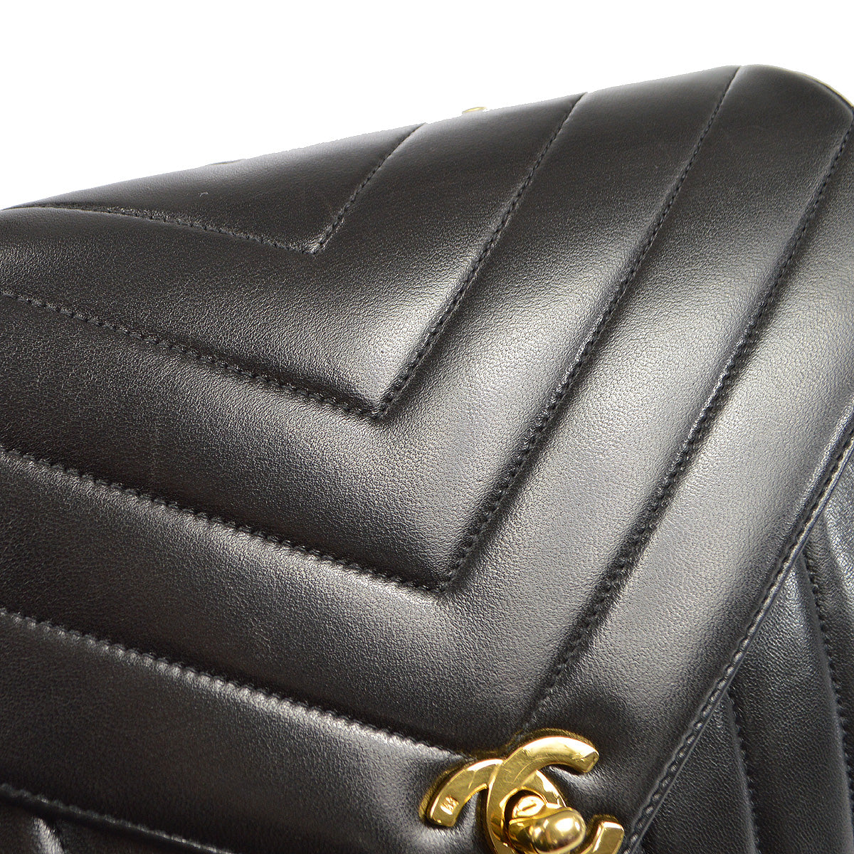 Luxury Chanel 1991-1994 Chevron Stitch Letter Flap Small Lambskin