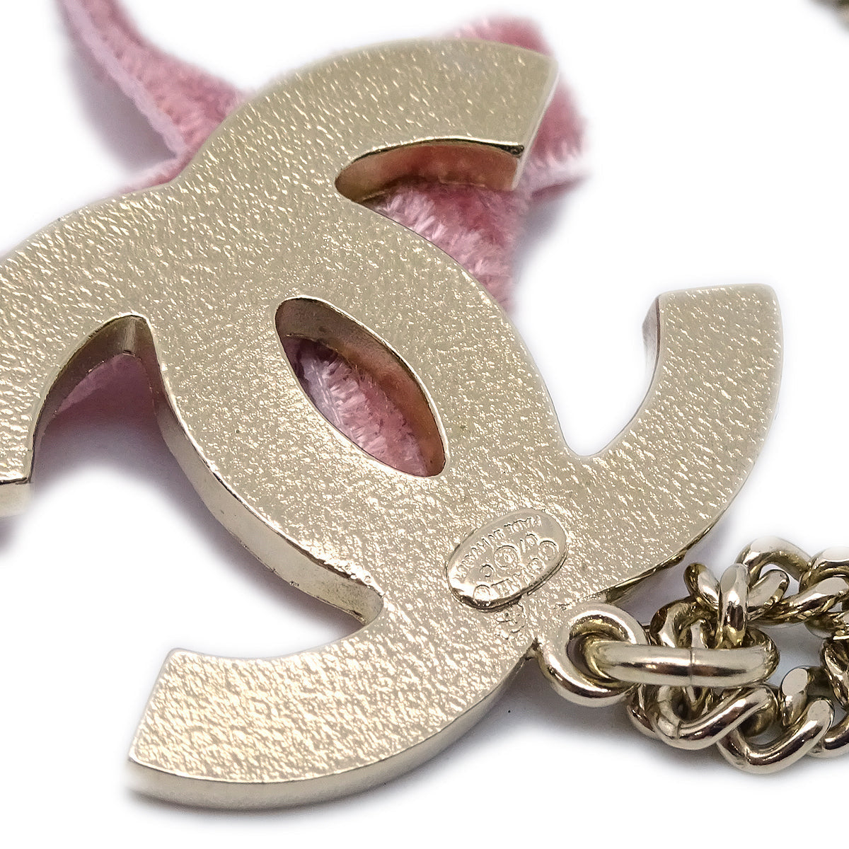 Luxury Chanel Bow Gold Chain Necklace Pendant 07C