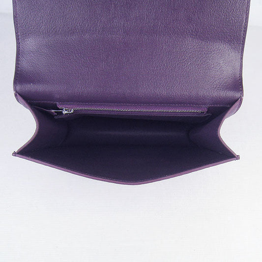 Luxury Hermes Constance Cowskin Leather Bag H017 purple silver