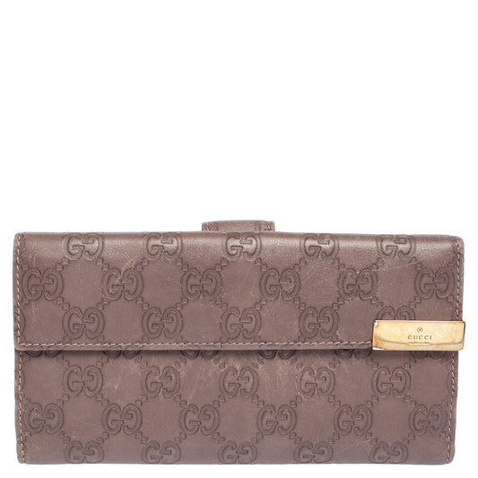 Luxury Gucci Trending 2025 Purple Luxury Gucci Trending 2025ssima Leather Trademark Continental Wallet..
