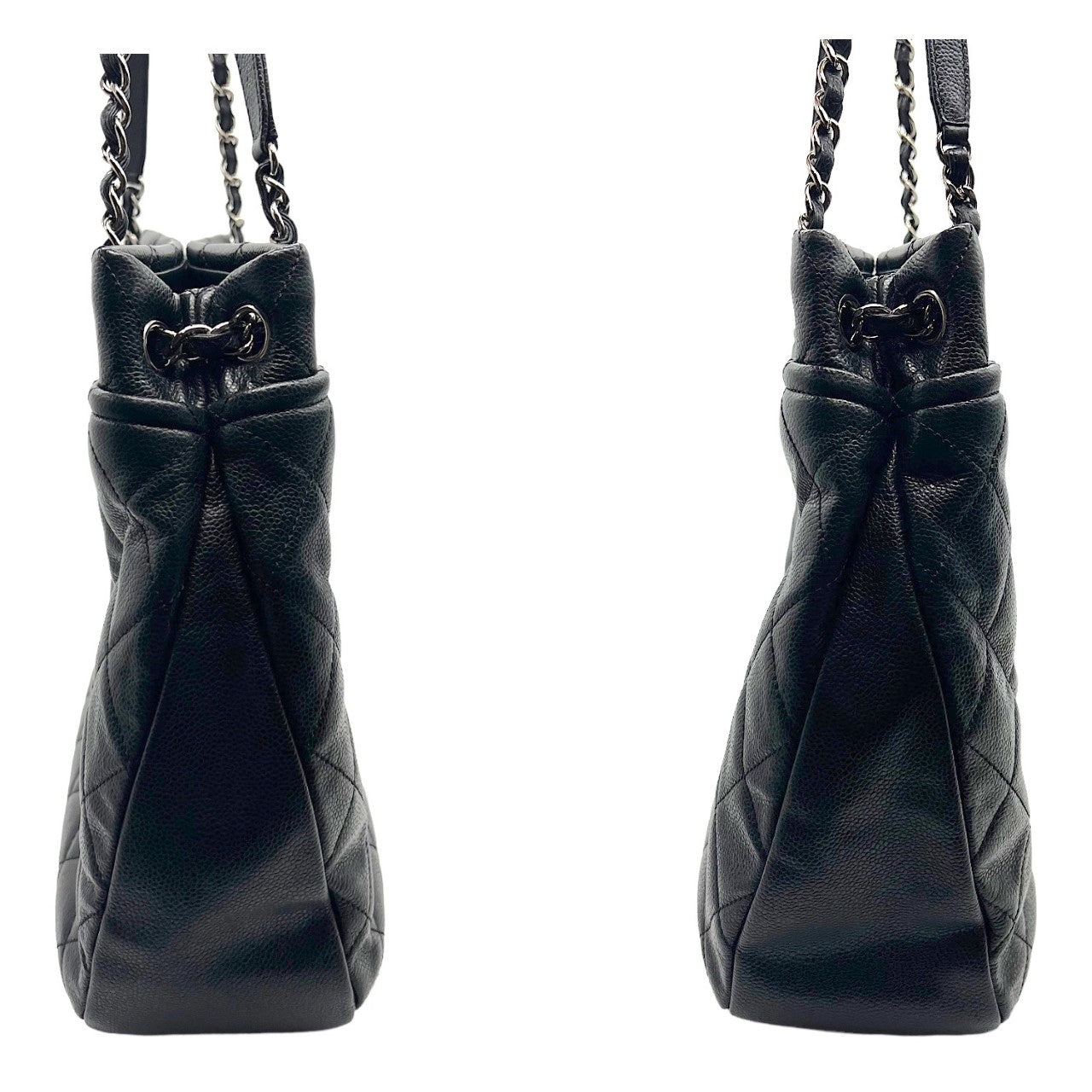 Luxury Chanel bag Black Quilted Caviar Timeless Soft Shopper Tote