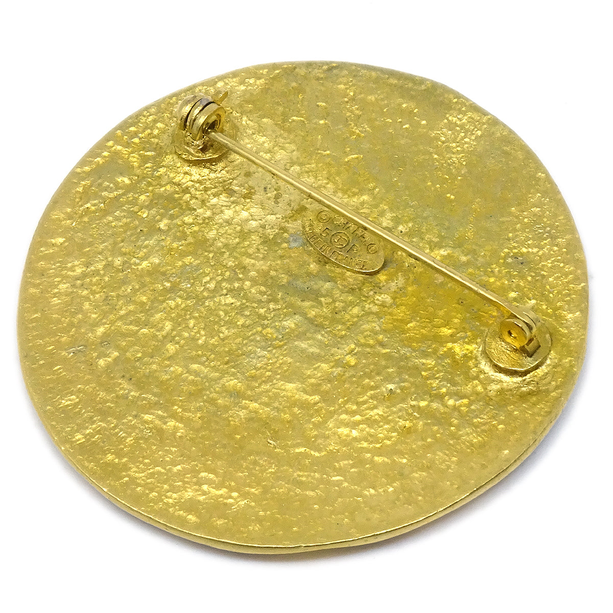 Luxury Chanel Medallion Brooch Gold 95P