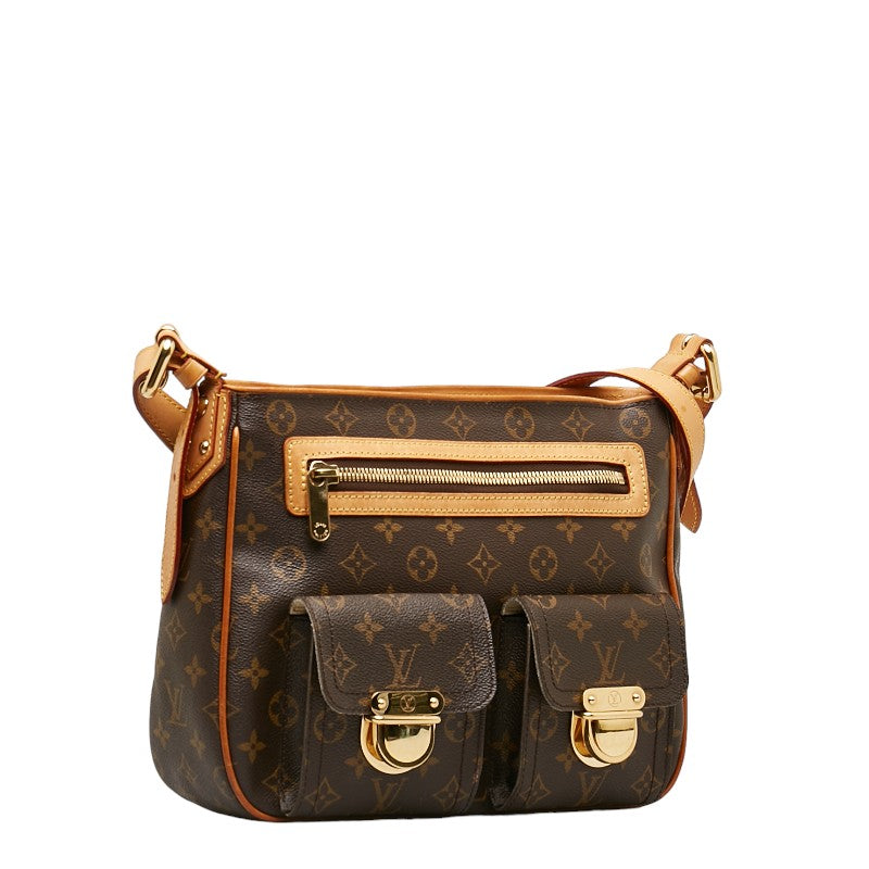 Louis Vuitton Monogram Hudson GM Shoulder Bag M40045 Brown PVC Leather  Louis Vuitton