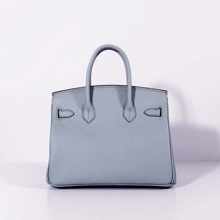 Luxury Hermes 30cm Birkin Bag Togo Leather With Strap Blue Lin Gold