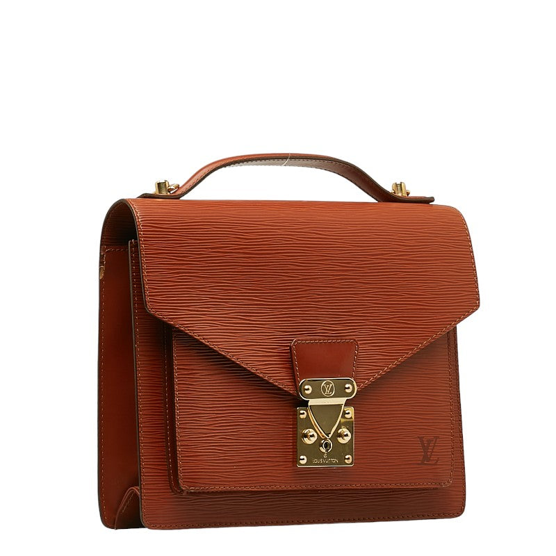 Louis Vuitton Epi Monsoon Shoulder Bag 2WAY M52123 Kenyan Brown PVC Leather  Louis Vuitton