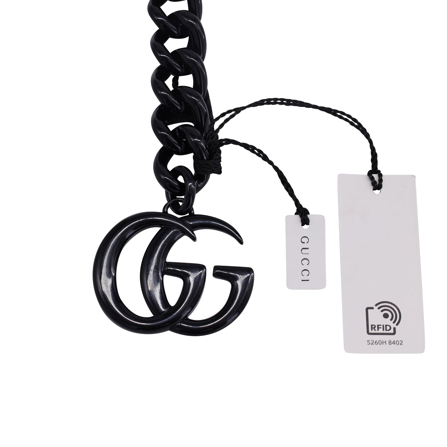 Luxury Gucci Trending 2025 GG Marmont Chain-Link Belt in Black Metal