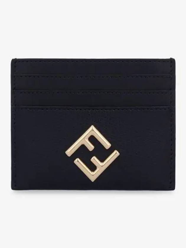 Luxury Fendi FF Diamond Card Wallet Black