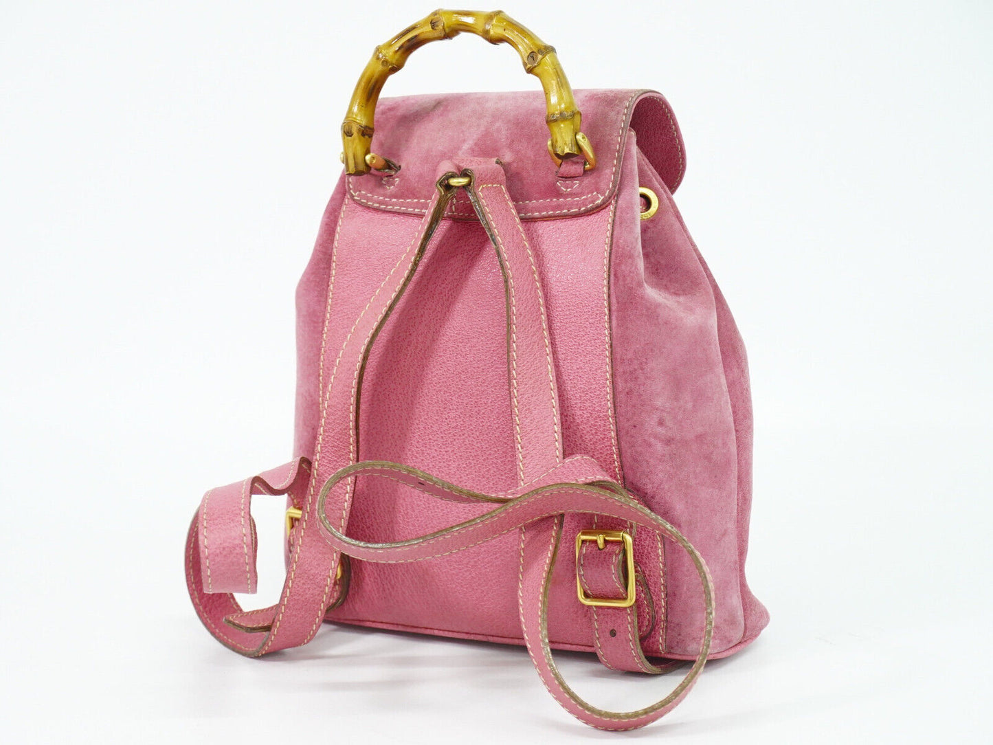 Gucci Bamboo  Suede Handbag ()