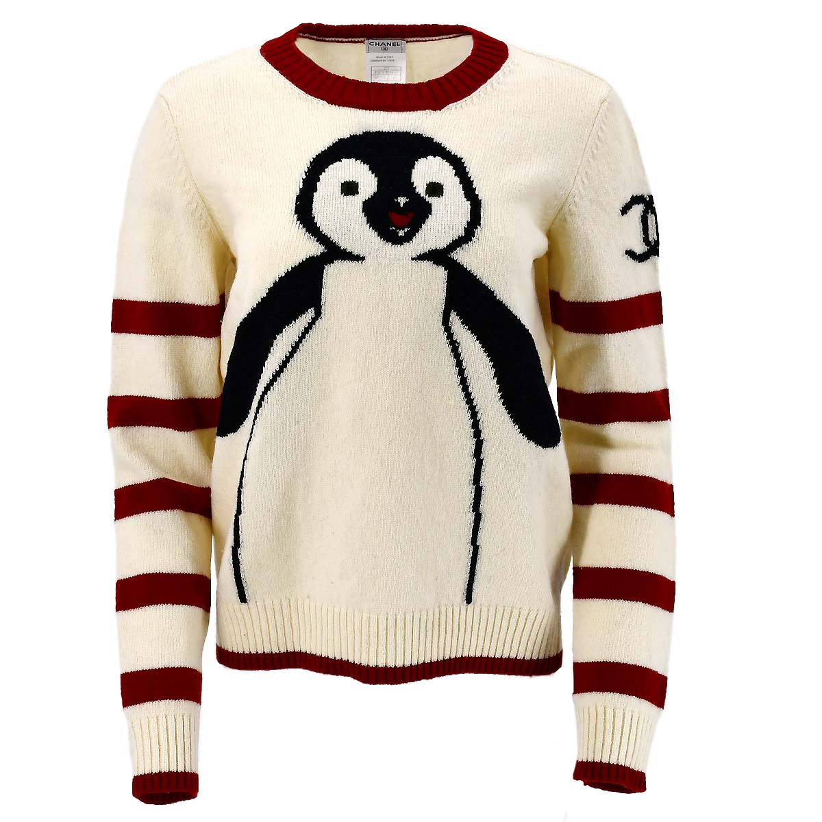 Luxury Chanel 2007 fall penguin intarsia-knit jumper  #42