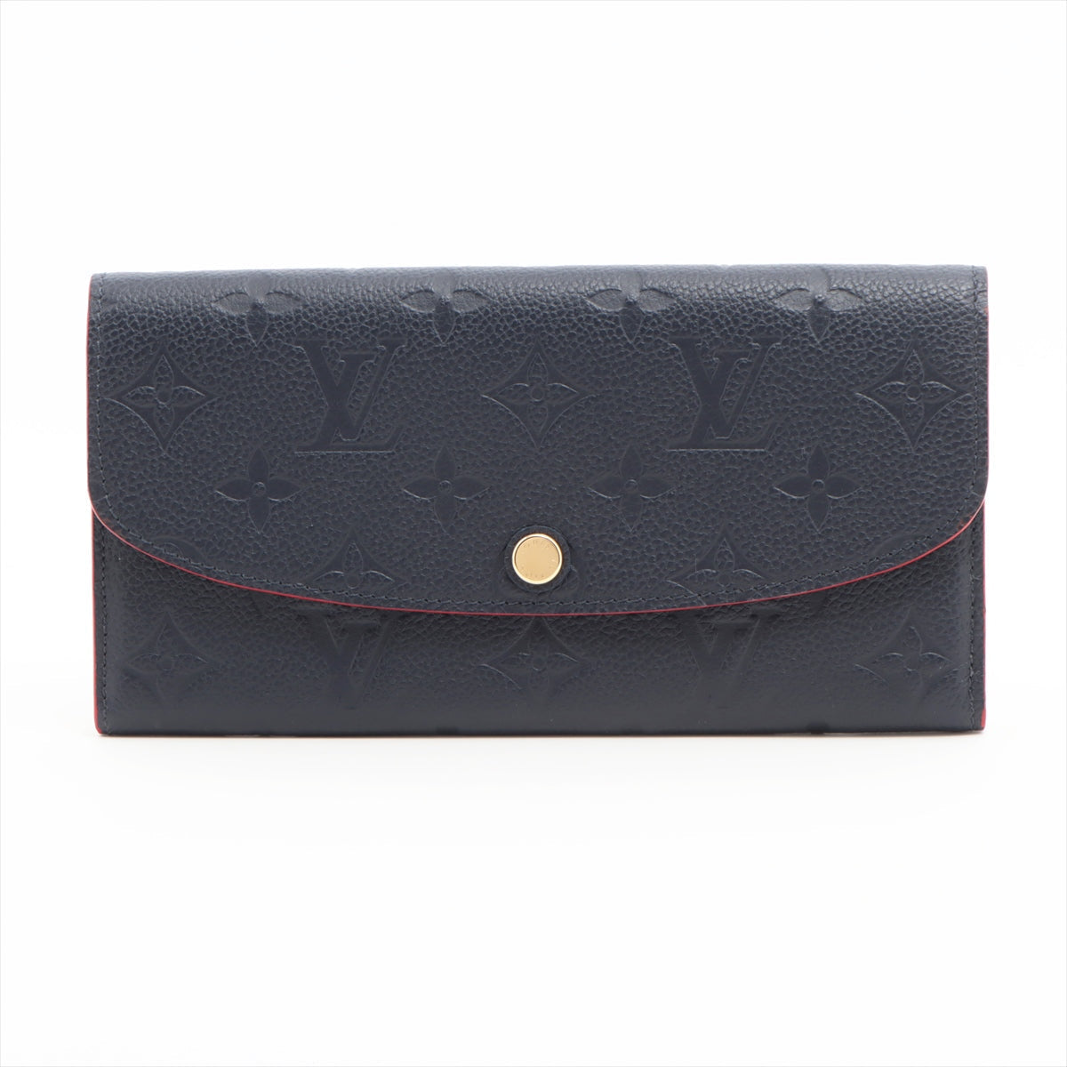 Louis Vuitton Monogram Emplant Portfolio Emily M69417 Marine Rouge Long  Reaction Wallet