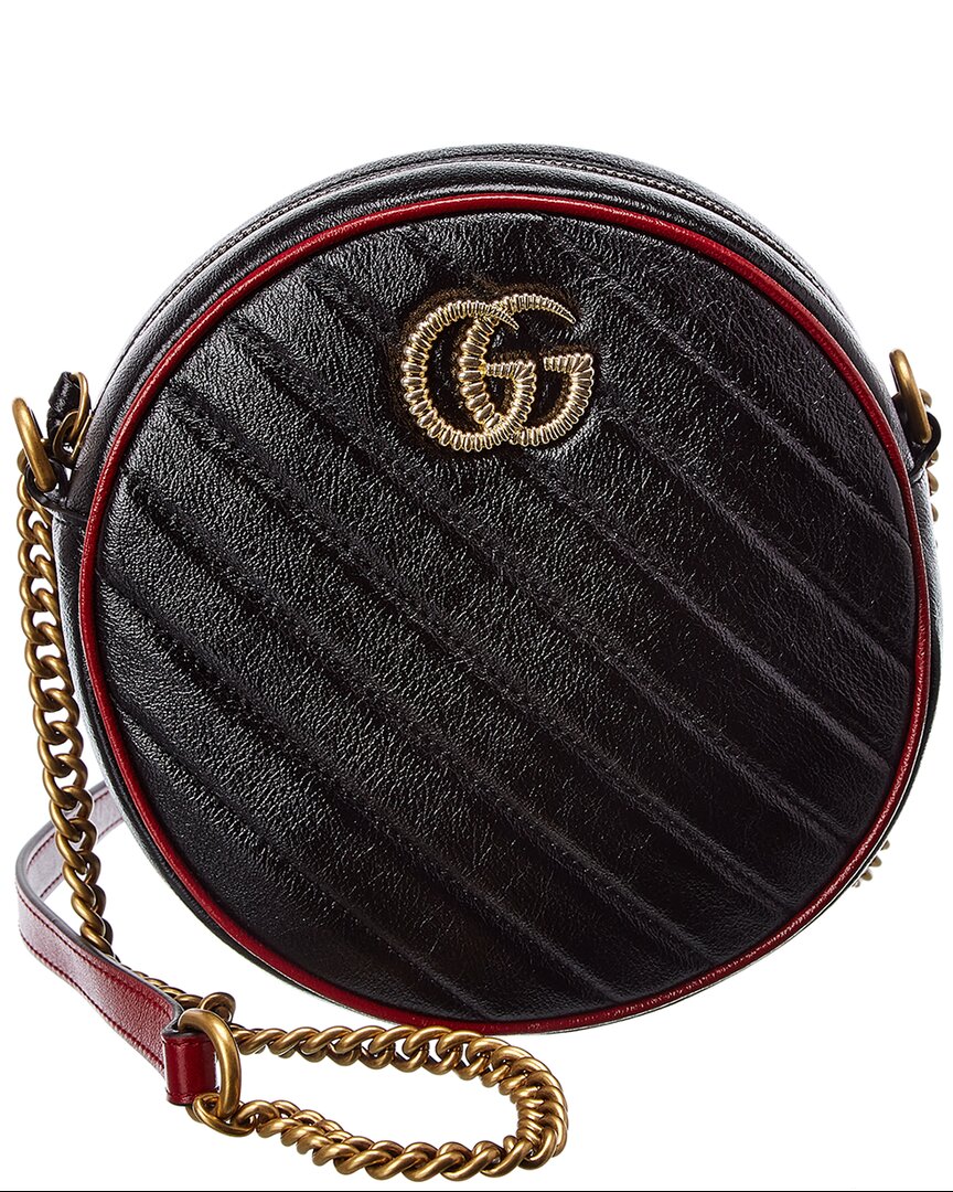 Gucci GG Marmont Mini Round Leather Crossbody