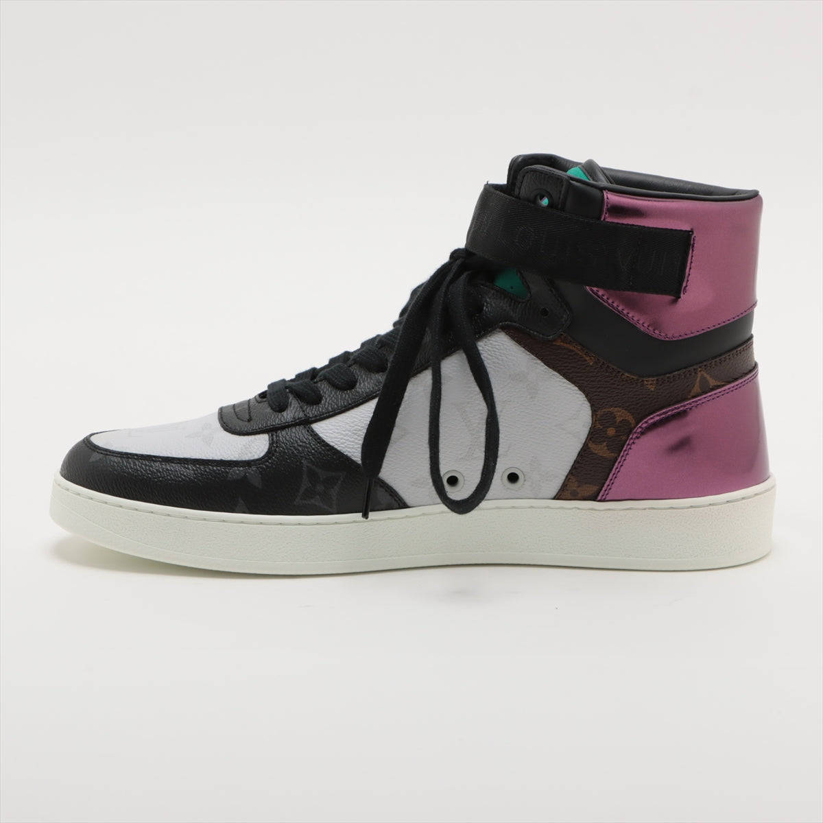 Louis Vuitton Rivoli Line 18 Years Leather  Patent Hi-Cut Sneaker 6.5 Men Multicolor MS0198 Monogram Box  Bag