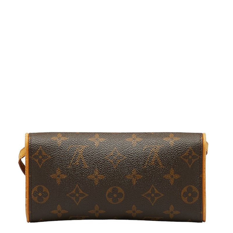 Louis Vuitton Monogram Pochette Twin PM Shoulder Bag M51854 Brown PVC Leather  Louis Vuitton