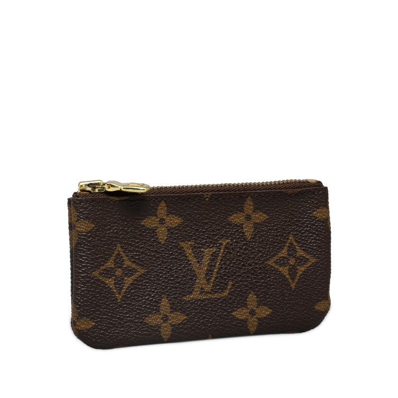 Louis Vuitton Monogram Pochette Crane Coin Case Keycase M62650 Brown PVC Leather  Louis Vuitton
