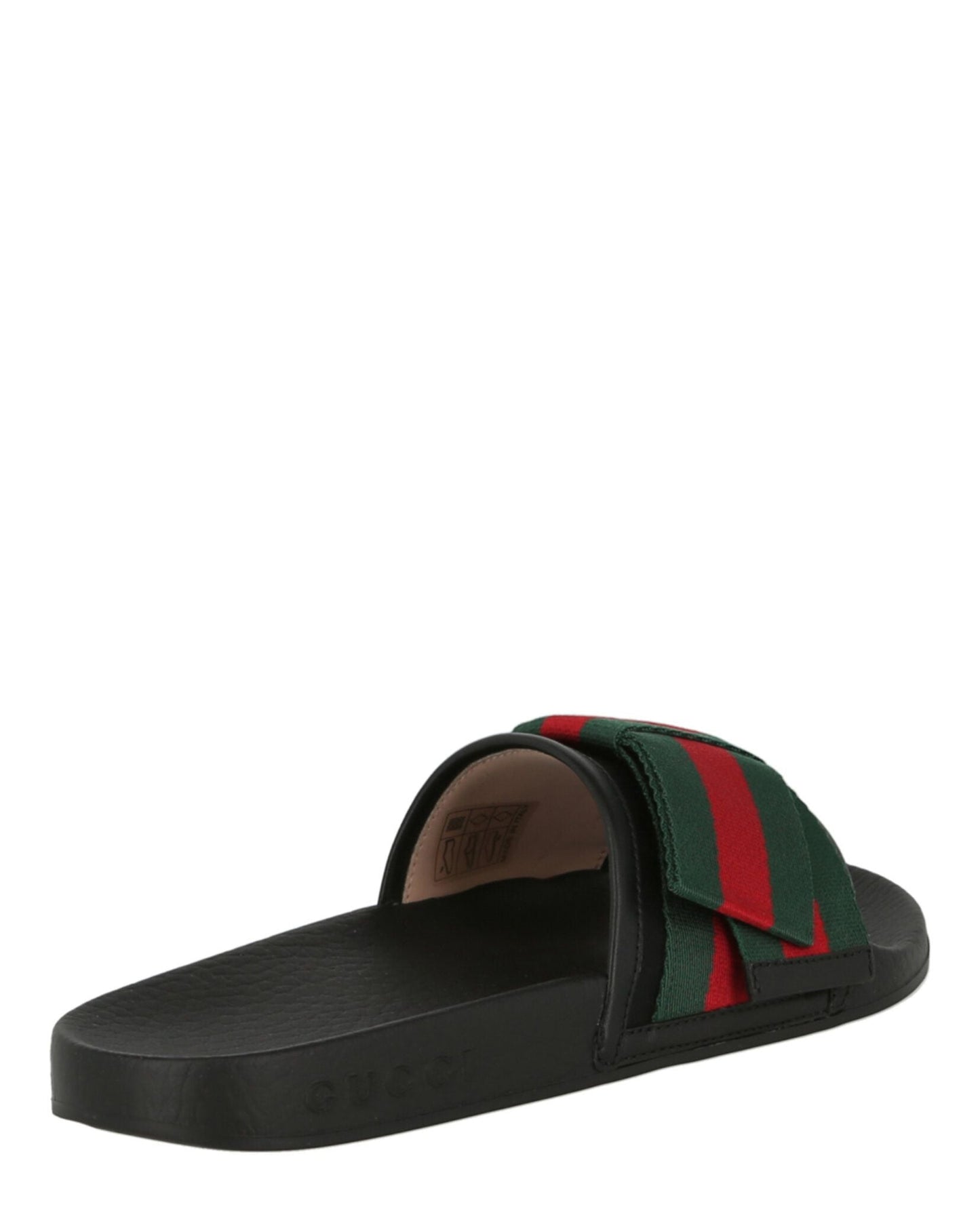 Gucci Satin Web Sylvie Bow Slides