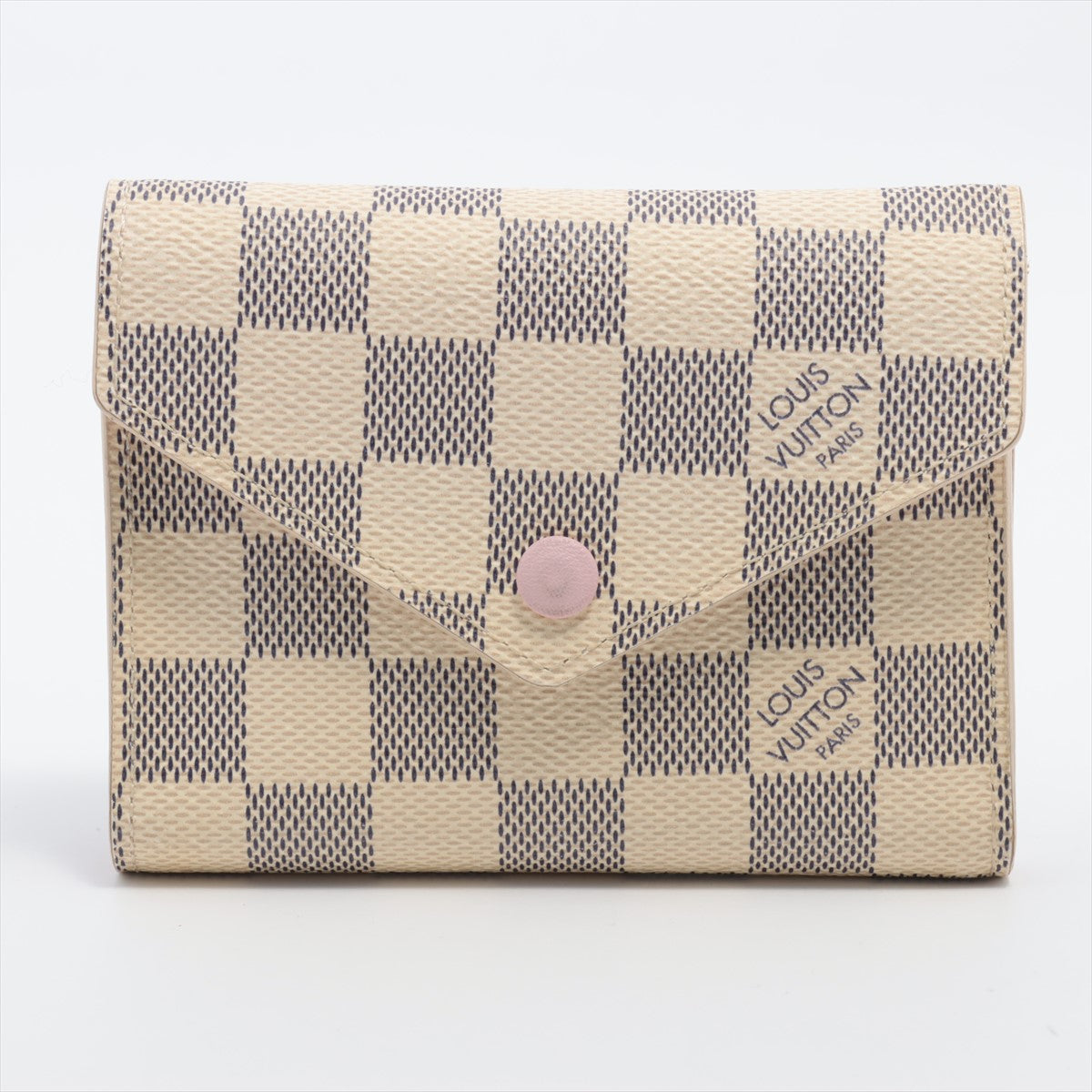 Louis Vuitton Damié Azur Portfolio Victoria N64022 Rose Valerie Compact Wallet