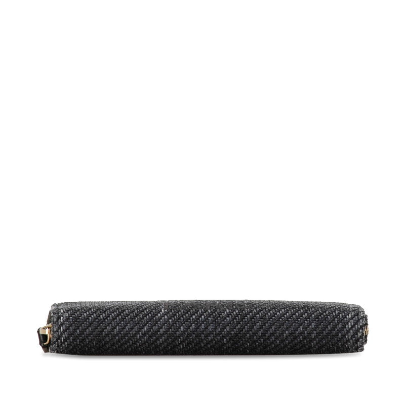 Chanel Canvas Leather Small Round Zipper Wallet A81973