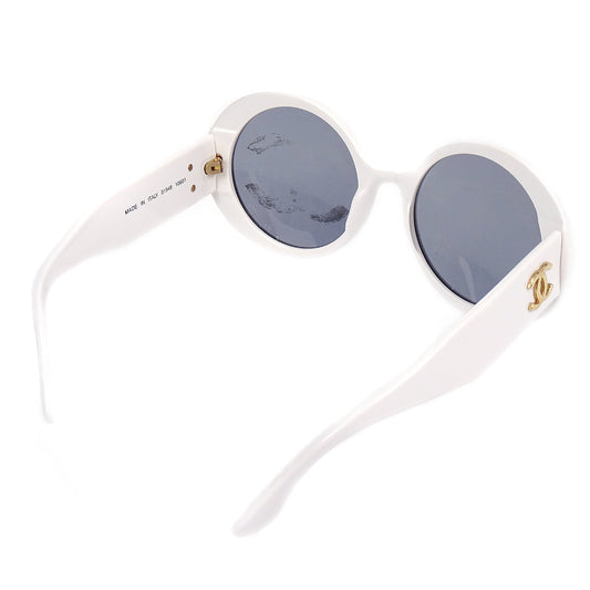 Luxury Chanel Round Sunglasses Eyewear White Small New