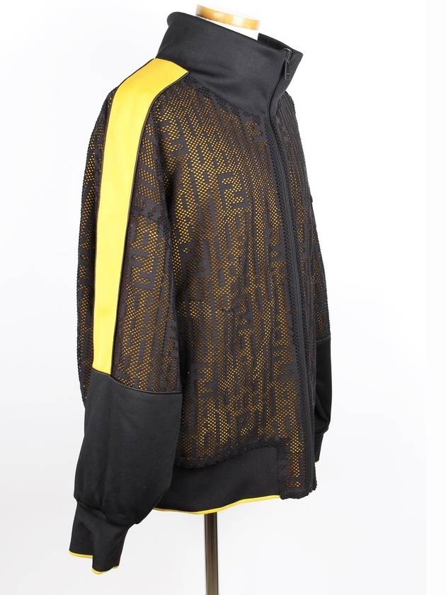 Luxury Fendi FF logo multicolor jersey jacket M